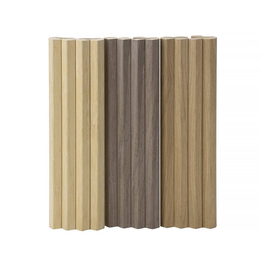 New Flexible Bendable Fluted Wave Real Wood Ceiling Wall 3D Solid Wood Decorative Wall Panel Flexible Fluted Wood Roll Panel